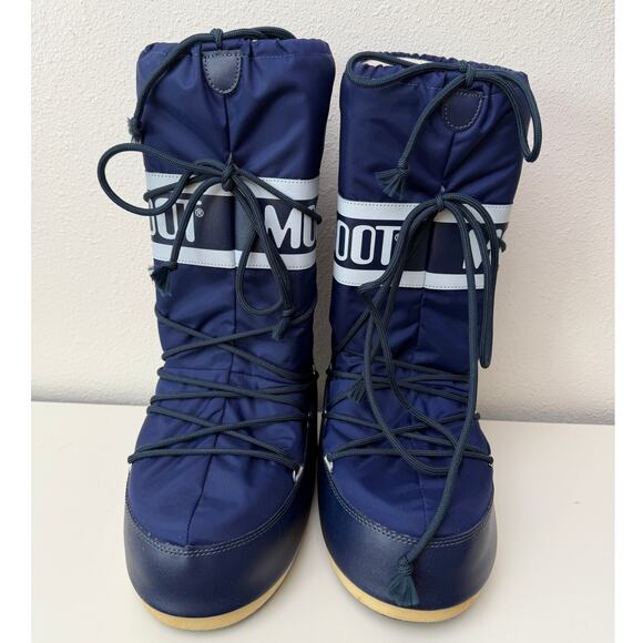 Moon Boot Icon Nylon Snow Boots Navy Blue Unisex EU 42-44 US 9-10.5 w/ bag main image 14